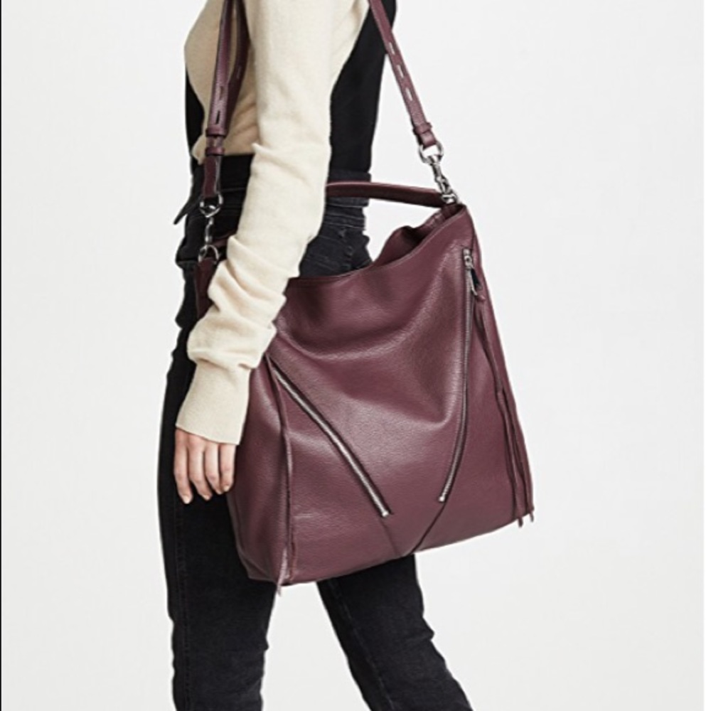 NWT Rebecca Minkoff Large Leather Moto Hobo - Picture 2 of 8